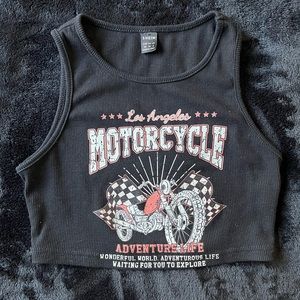 Cropped Motorcycle Tank Top